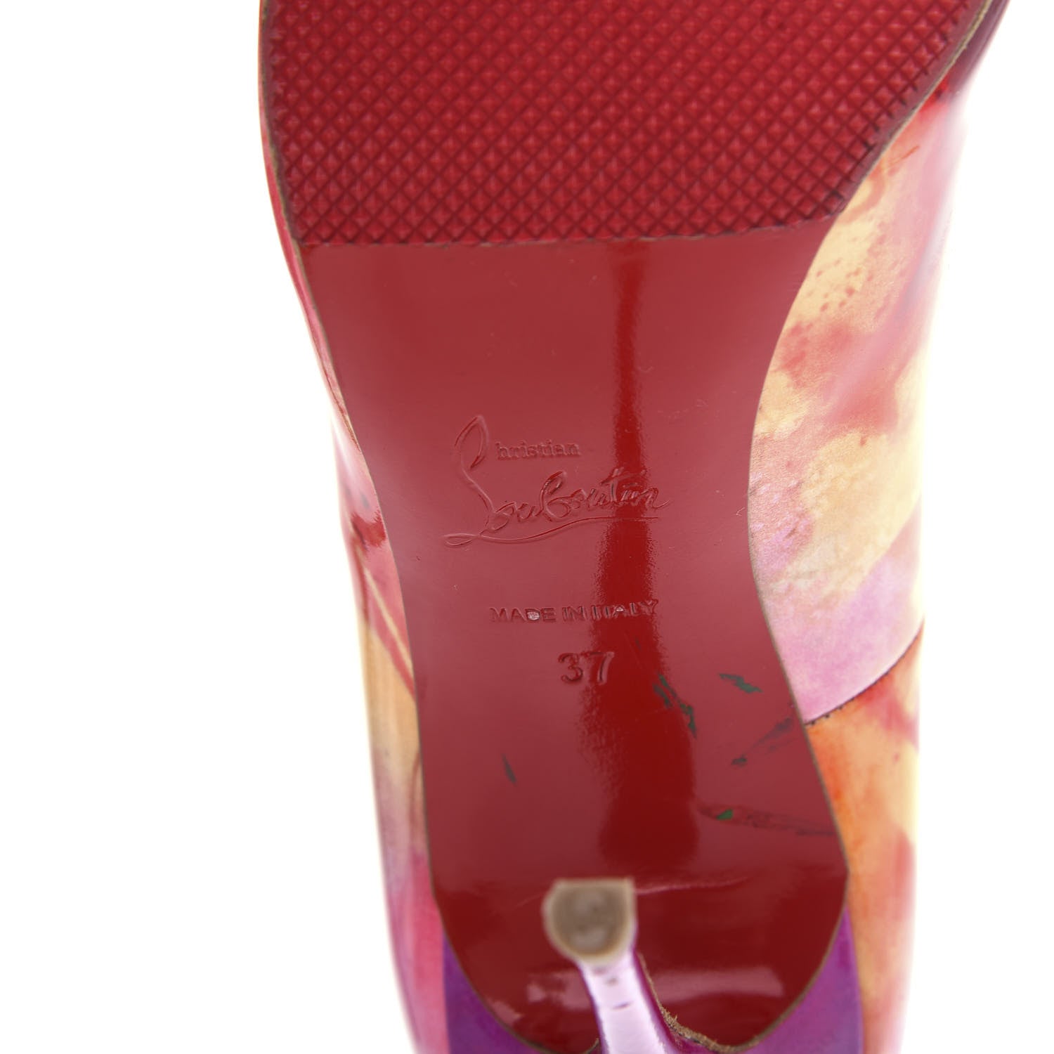 Christian Louboutin Patent Tie and Dye So Kate 120 Pumps 37 Multicolor 9 of 11