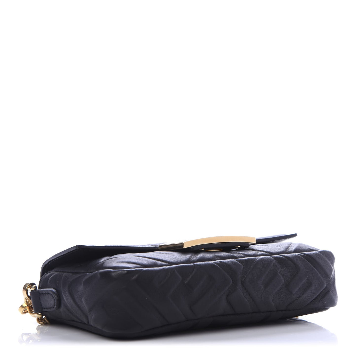 Nappa FF 1974 Embossed Mini Baguette Black