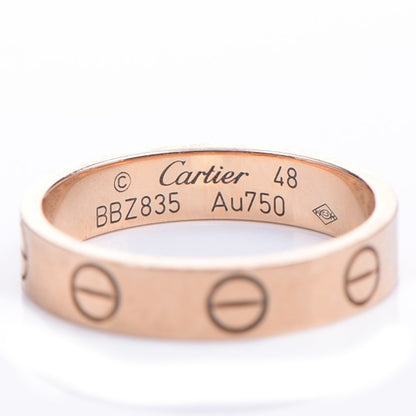 Cartier 18K Pink Gold 4mm LOVE Wedding Band Ring 48 4.5 3 of 4