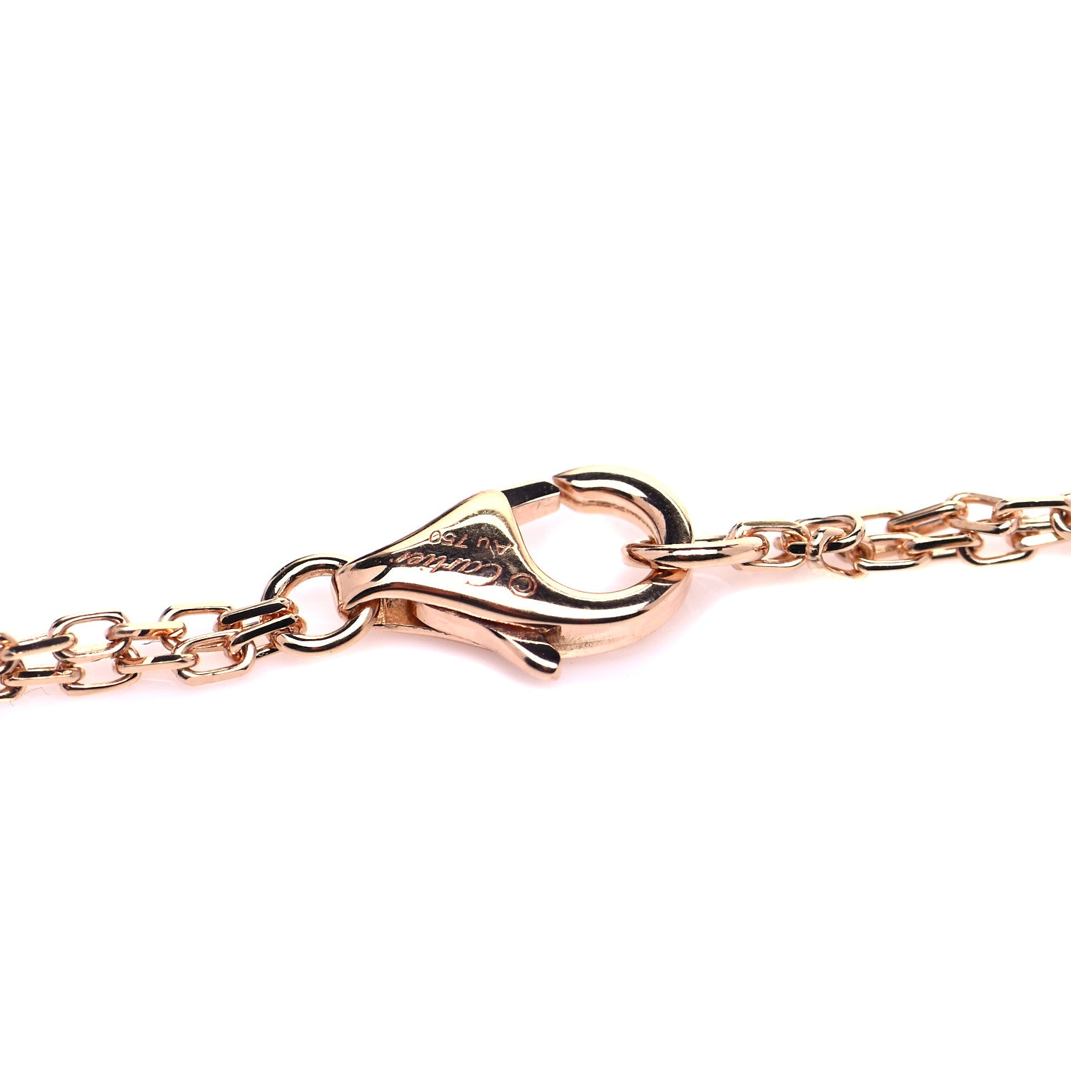 Cartier 18K Pink Gold 2 Diamond LOVE Necklace 4 of 7