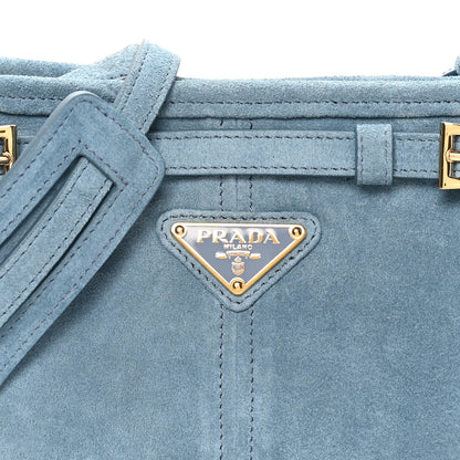 Prada Scamosciato Triangle Small Bonnie Shoulder Bag Astrale 7 of 9