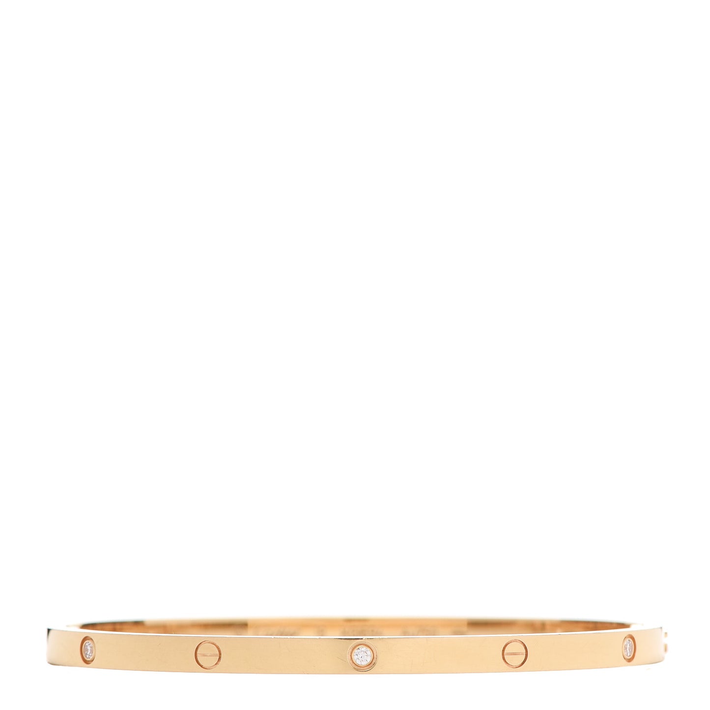 18K Yellow Gold 6 Diamond Small LOVE Bracelet 18