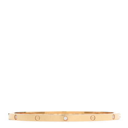 Cartier 18K Yellow Gold 6 Diamond Small LOVE Bracelet 18 1 of 8