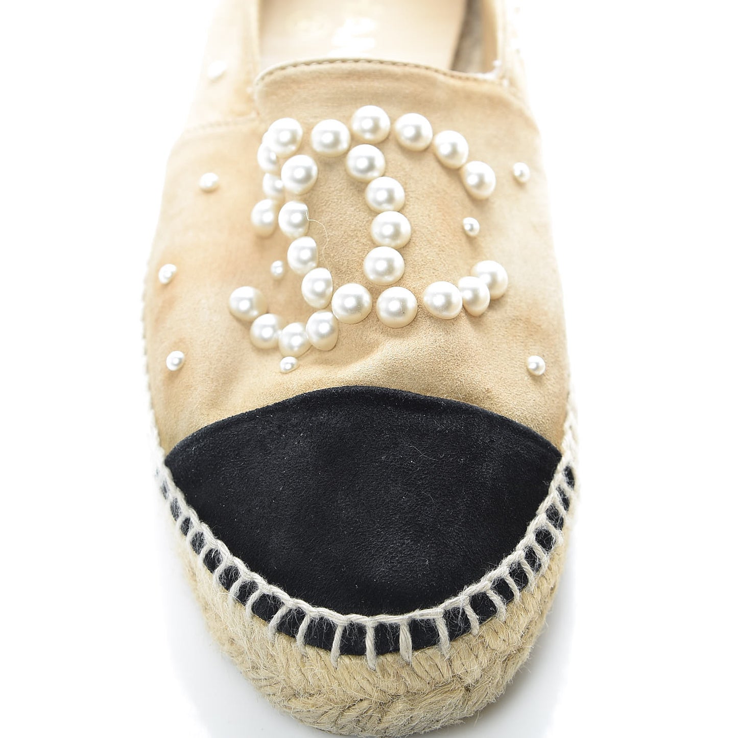 Suede Pearl CC Espadrilles 38 Beige Black