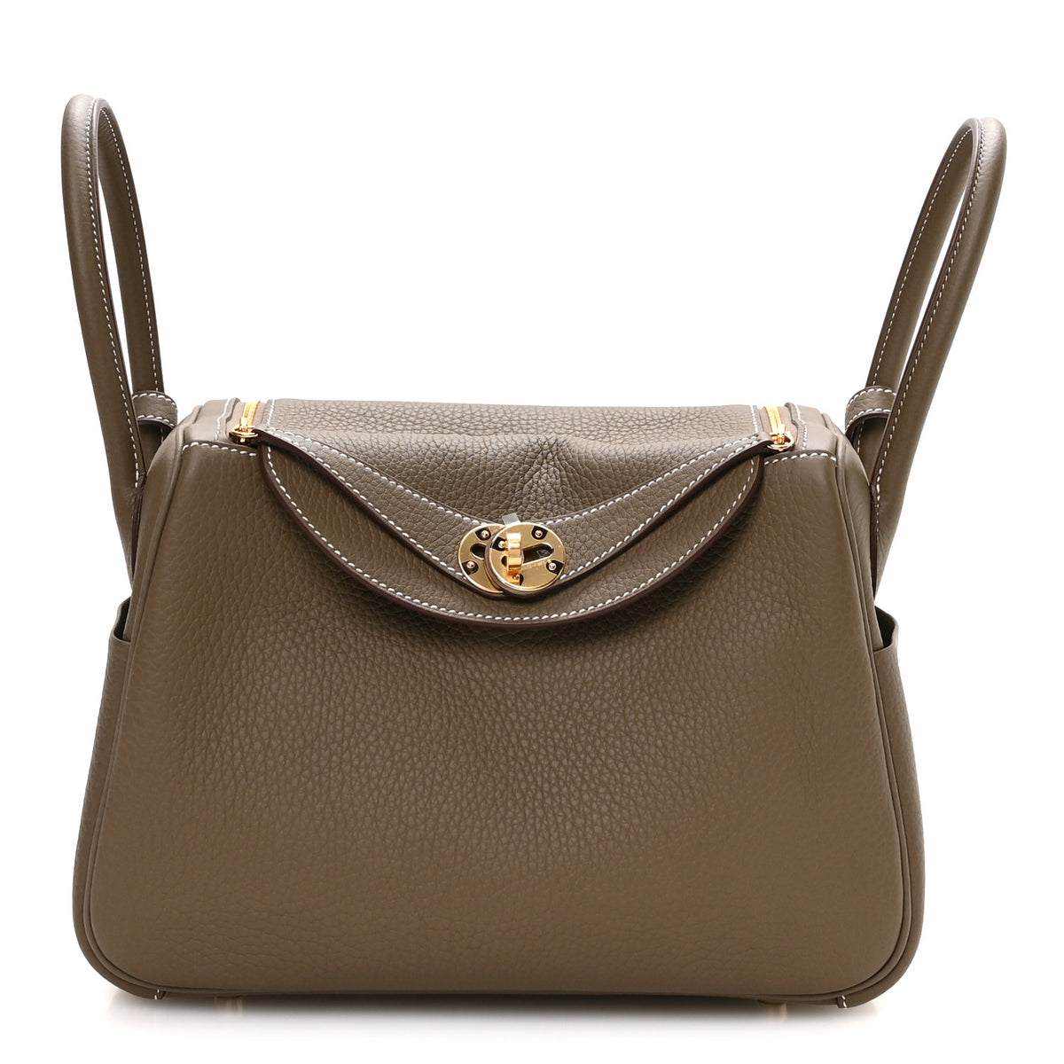 Hermes Taurillon Clemence Lindy 26 Etoupe 1 of 10