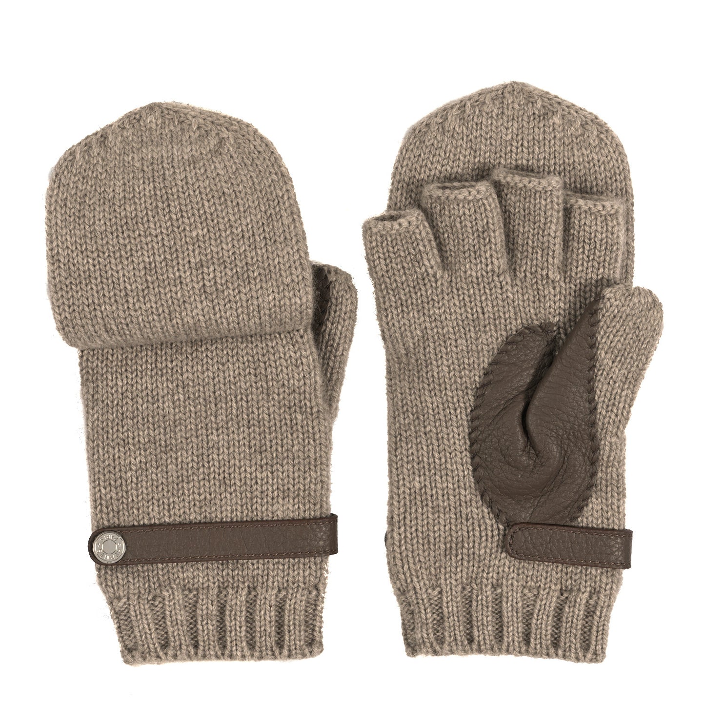Cashmere Deerskin Baltimore Gloves S Gris Clair Etoupe