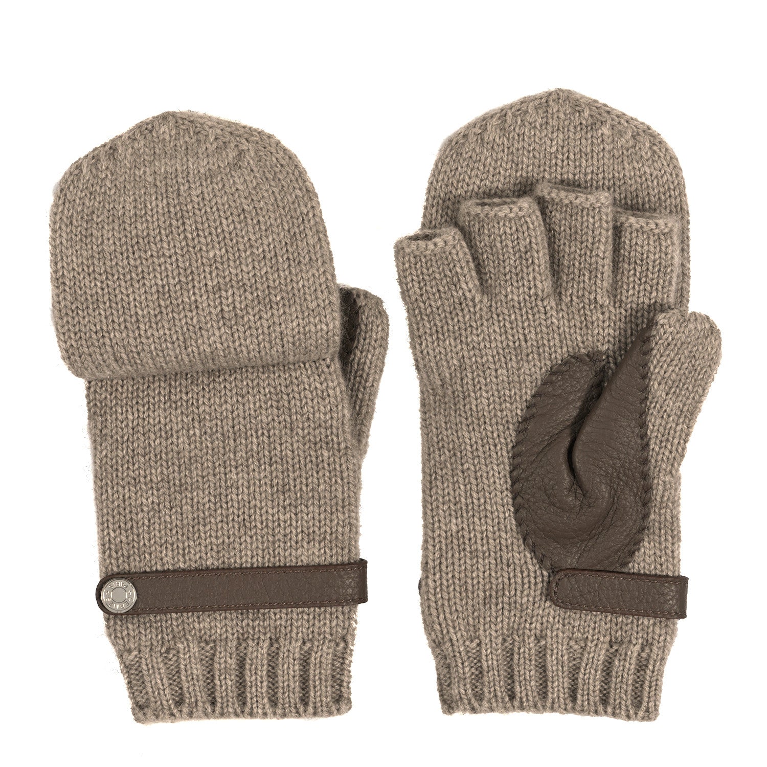 Hermes Cashmere Deerskin Baltimore Gloves S Gris Clair Etoupe 2 of 4