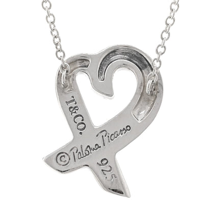 Tiffany Sterling Silver Small Paloma Picasso Loving Heart Pendant Necklace 4 of 4