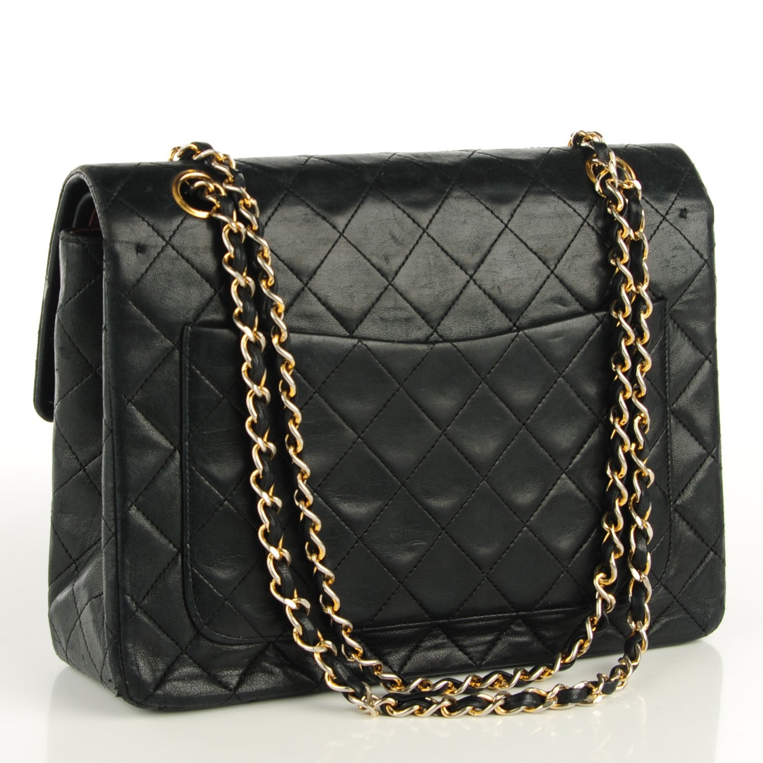 Chanel Lambskin Quilted Medium Double Flap Black 3 of 9