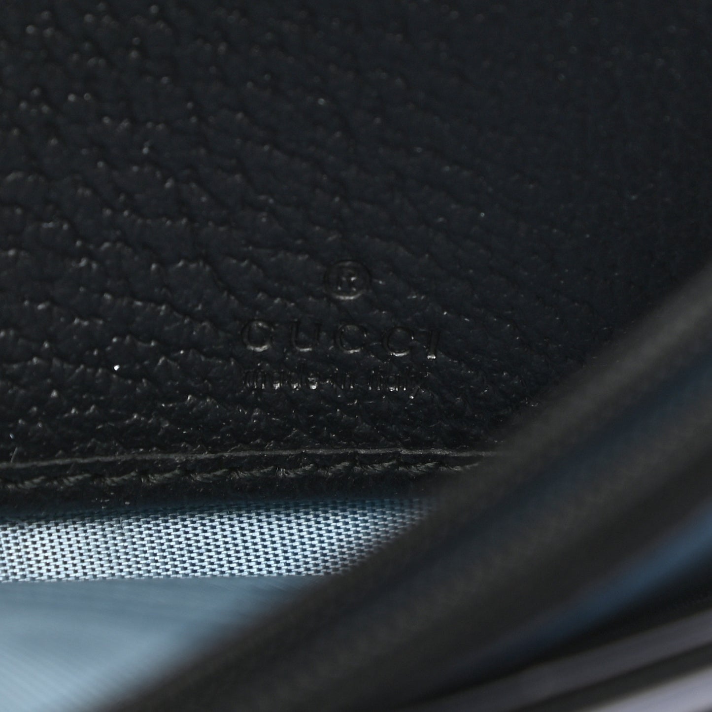 Grained Calfskin Bee Star Continental Chain Wallet Black