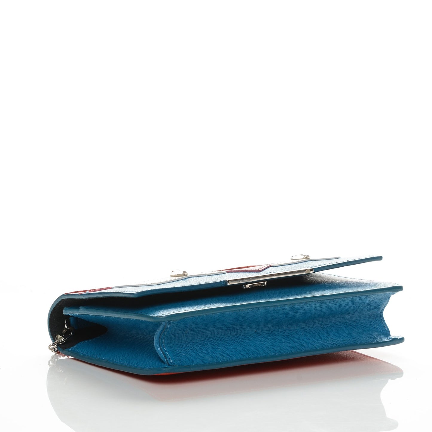 Vitello Elite Crystal Monster Eyes Tube Wallet On Chain Blue Royal Multicolor