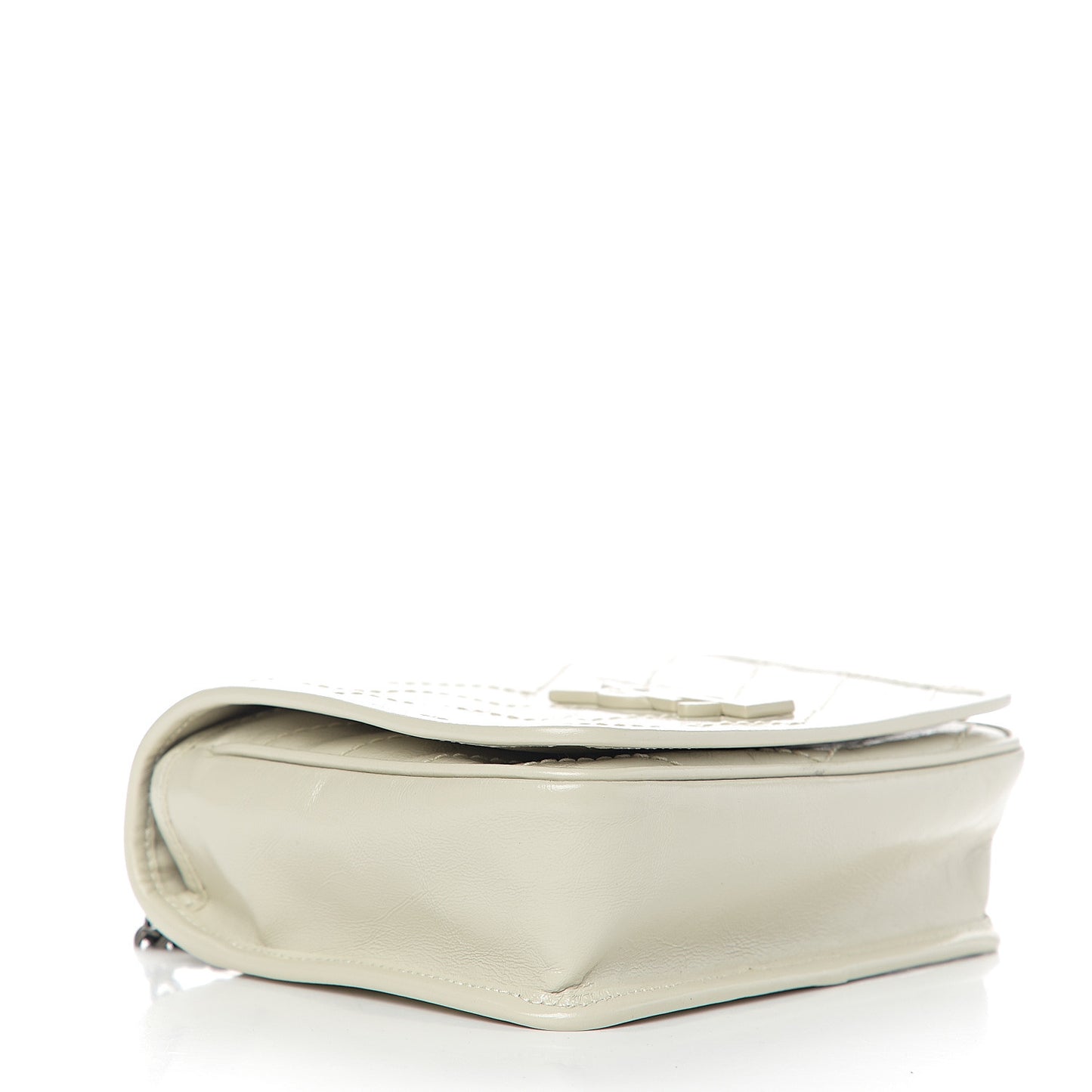Crinkled Calfskin Matelasse Monogram Niki Chain Wallet Crema Soft