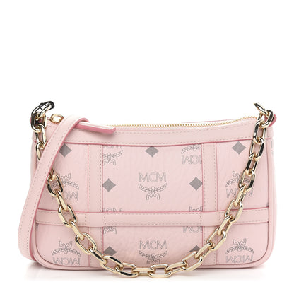 MCM Visetos Nappa Mini Delmy Chain Shoulder Bag Powder Pink 1 of 8