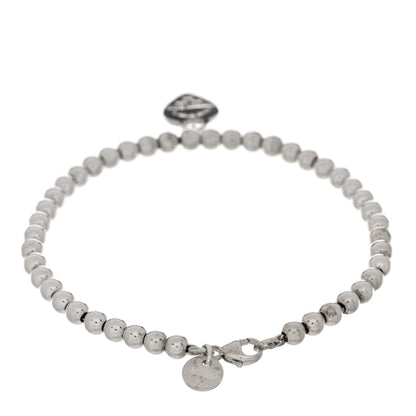 Tiffany Sterling Silver Enamel 4mm Return To Tiffany Heart Tag Bead Bracelet Blue 2 of 4