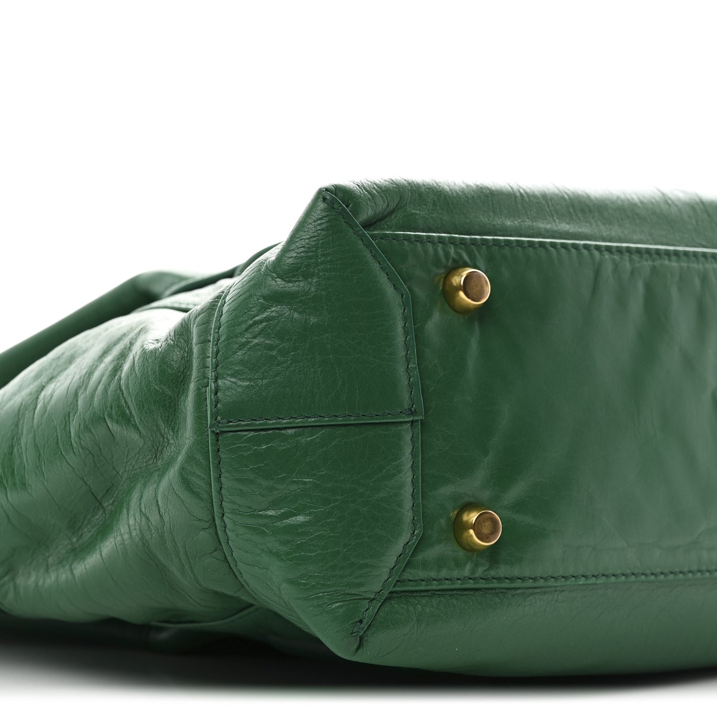 Paper Calfskin Maxi Intrecciato Medium Arco Slouch Racing Green