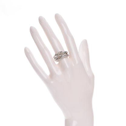 David Yurman Sterling Silver Diamond 10mm X Crossover Ring 51.5 6 2 of 4