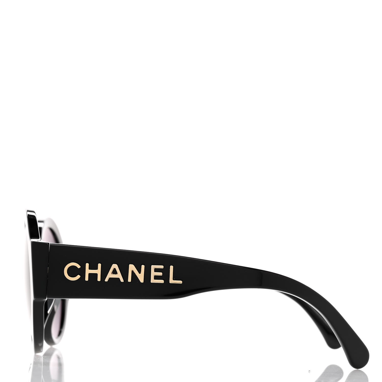 Chanel Acetate Round Sunglasses 5410 Black 3 of 8