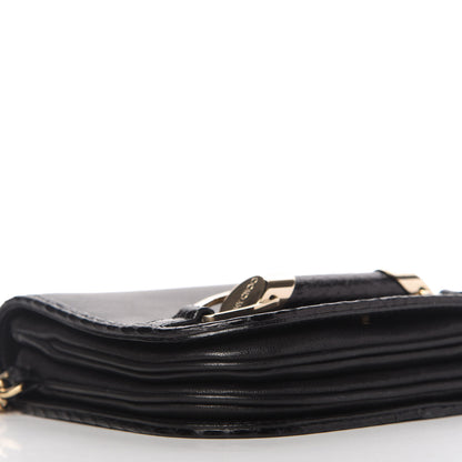 Jimmy Choo Lambskin Elaphe Zadie Flap Bag Black 6 of 10