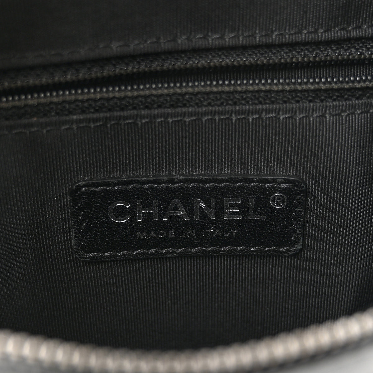 Chanel Calfskin Chain 20s Signe Waist Bag Black 6 of 13