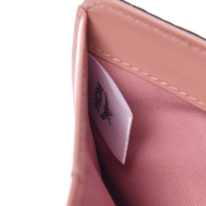 MCM Visetos Rabbit Zip Around Wallet Pink 8 of 9