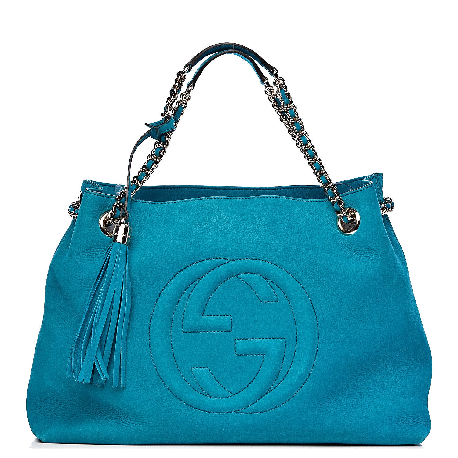 Gucci Vitello Range Medium Soho Chain Shoulder Bag Deep Cobalt 1 of 14