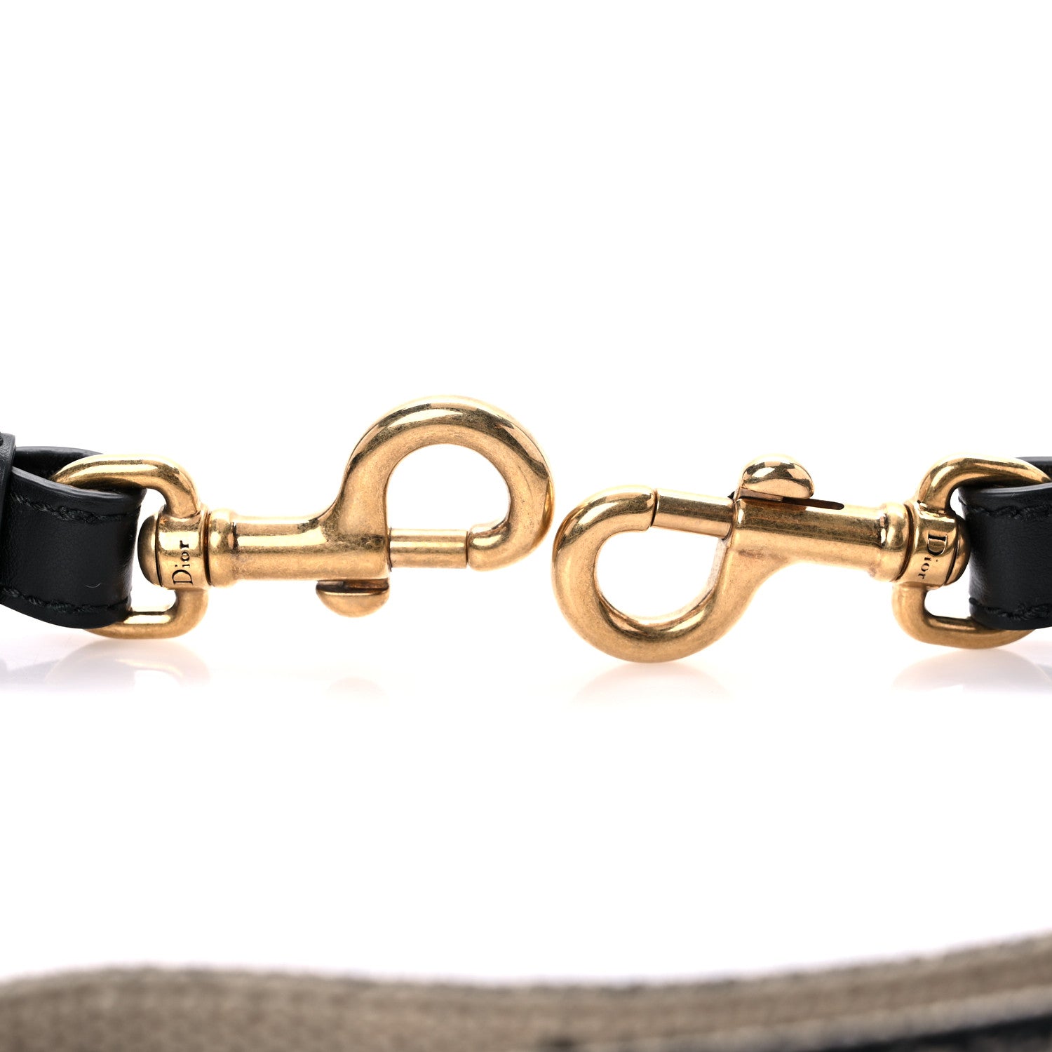Christian Dior Canvas Embroidered Shoulder Strap Black 4 of 5