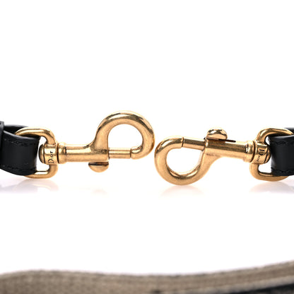 Christian Dior Canvas Embroidered Shoulder Strap Black 4 of 5