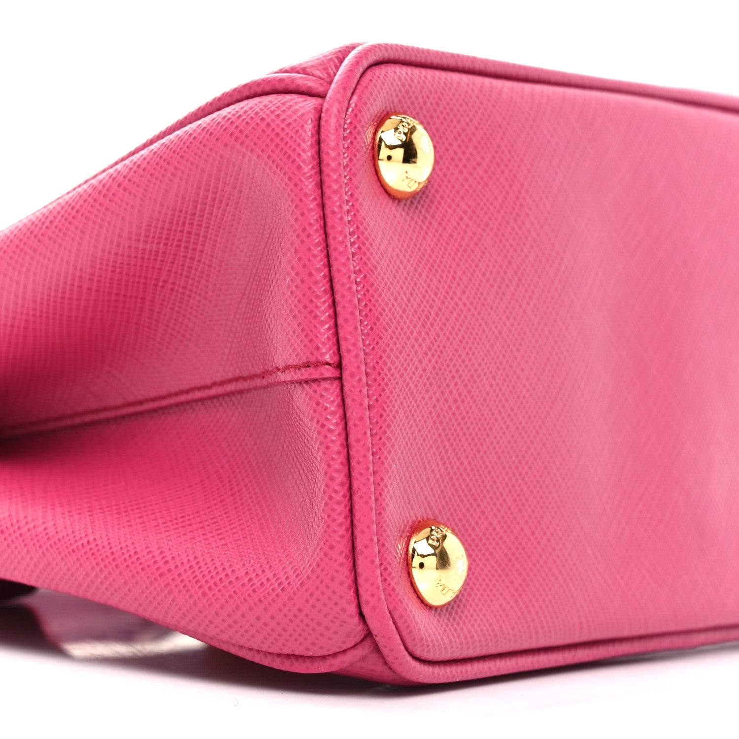 Prada Saffiano Lux Micro Galleria Double Zip Tote Fuxia 7 of 8