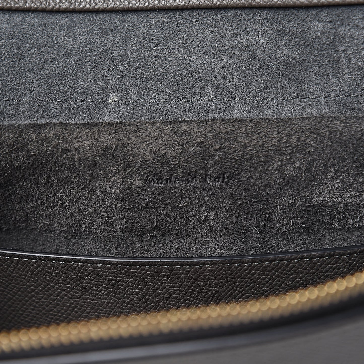 Grained Calfskin Micro Belt Bag Grey