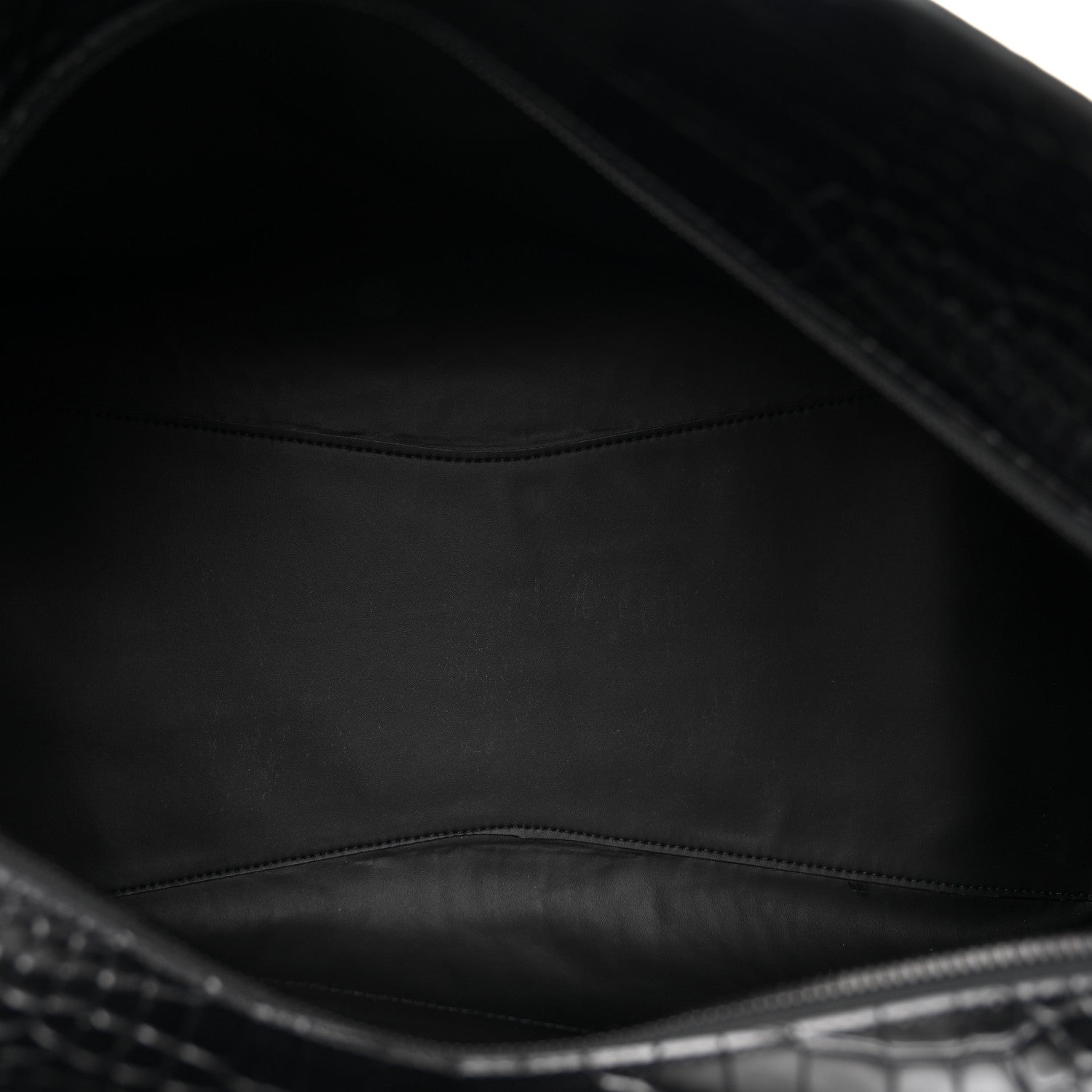 Balenciaga Semi Matte Calfskin Crocodile Embossed Neo Classic Black Hardware Large City Black 5 of 10