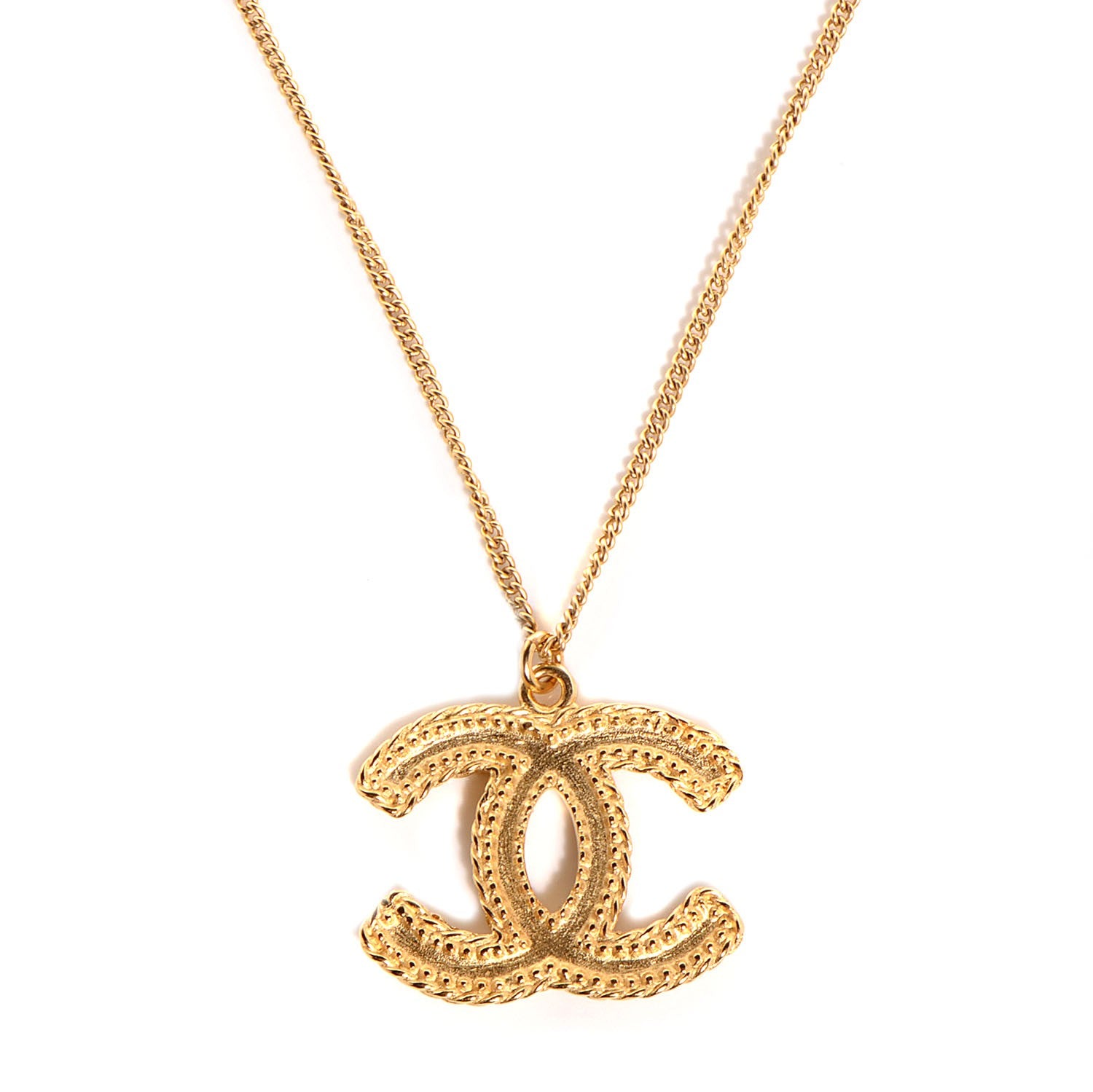 Chanel CC Pendant Necklace Gold 1 of 5