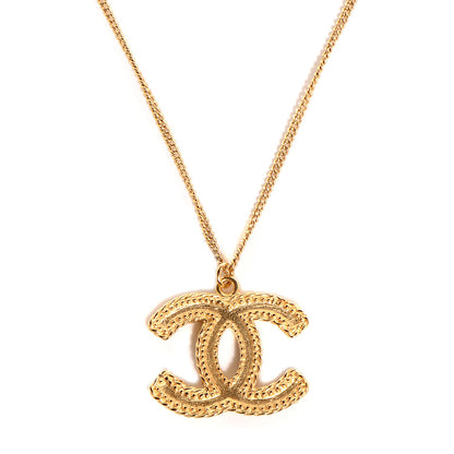 Chanel CC Pendant Necklace Gold 1 of 5