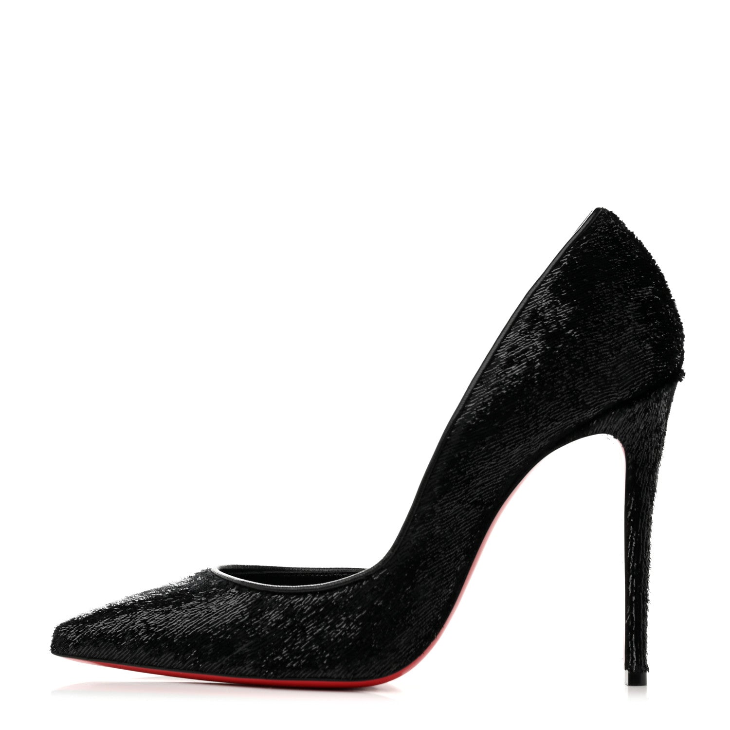 Christian Louboutin Velvet Papillon Iriza 100 Pumps 37 Black 1 of 7