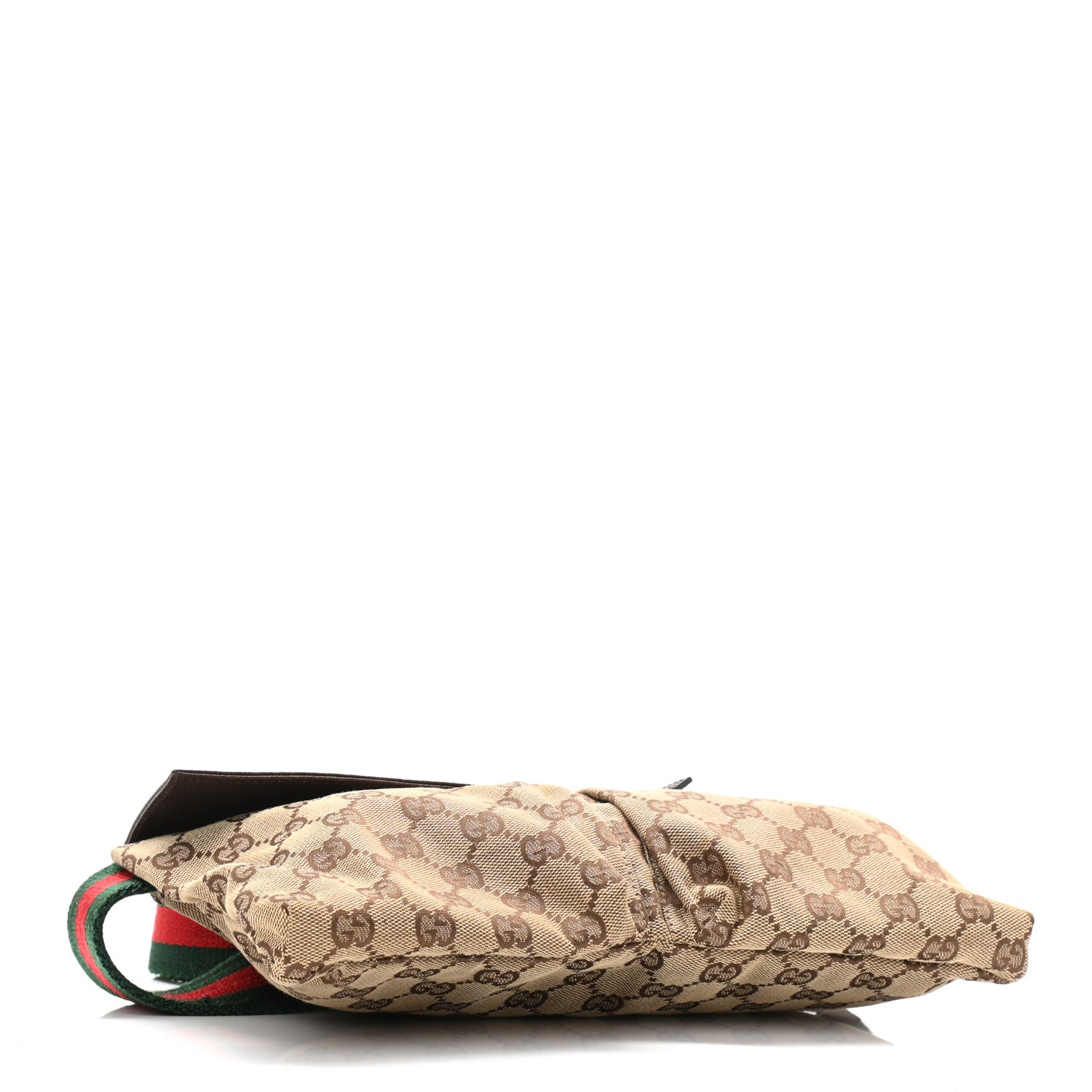 Gucci GG Monogram Web Double Pocket Belt Bag Dark Brown 4 of 9