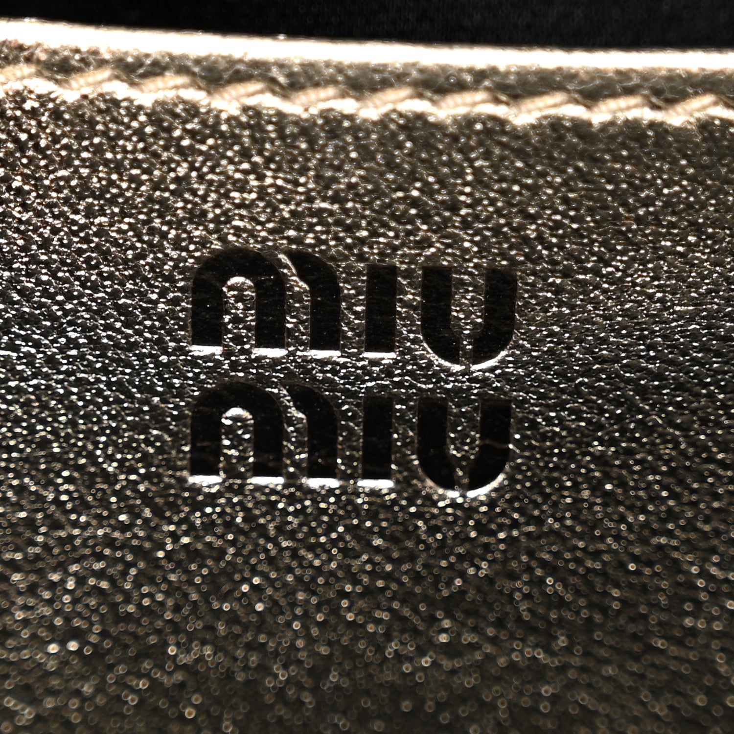 Miu Miu Metallic Nappa Matelasse Mini Arcadie Top Handle Bag Pirite 6 of 10