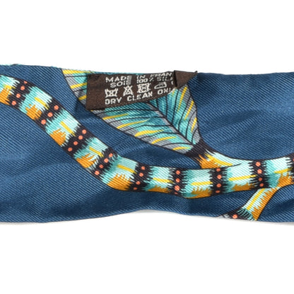 Hermes Silk The Savana Dance Twilly Turquoise Petrole Jaune 3 of 3