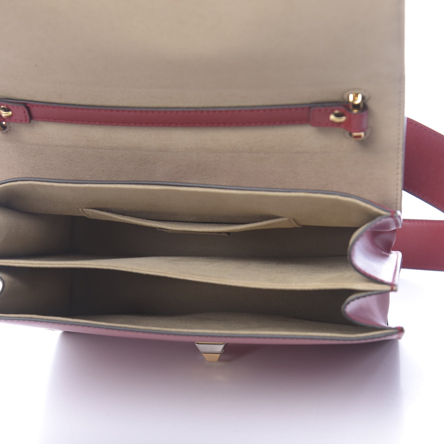Vitello Liberty FF 1974 Embossed Kan I Shoulder Bag Fragola