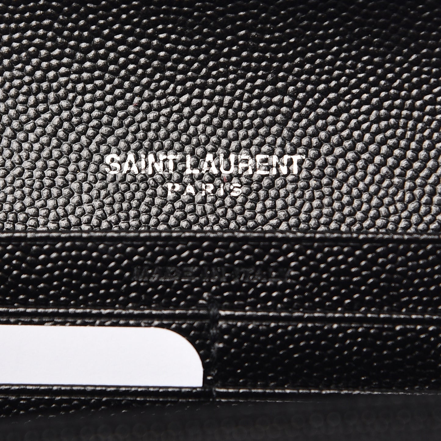 Grain De Poudre Matelasse Chevron Monogram Flap Wallet Black