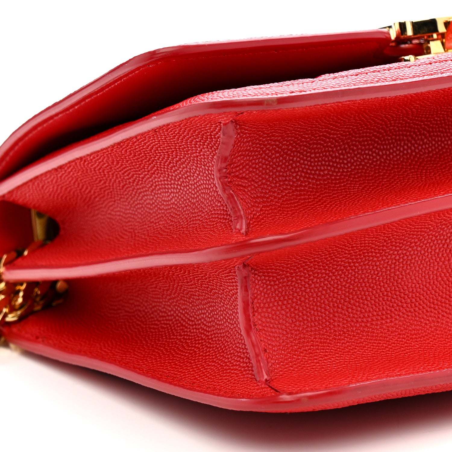 Burberry Grainy Calfskin Monogram Embossed Small TB Chain Bag Bright Red 9 of 10