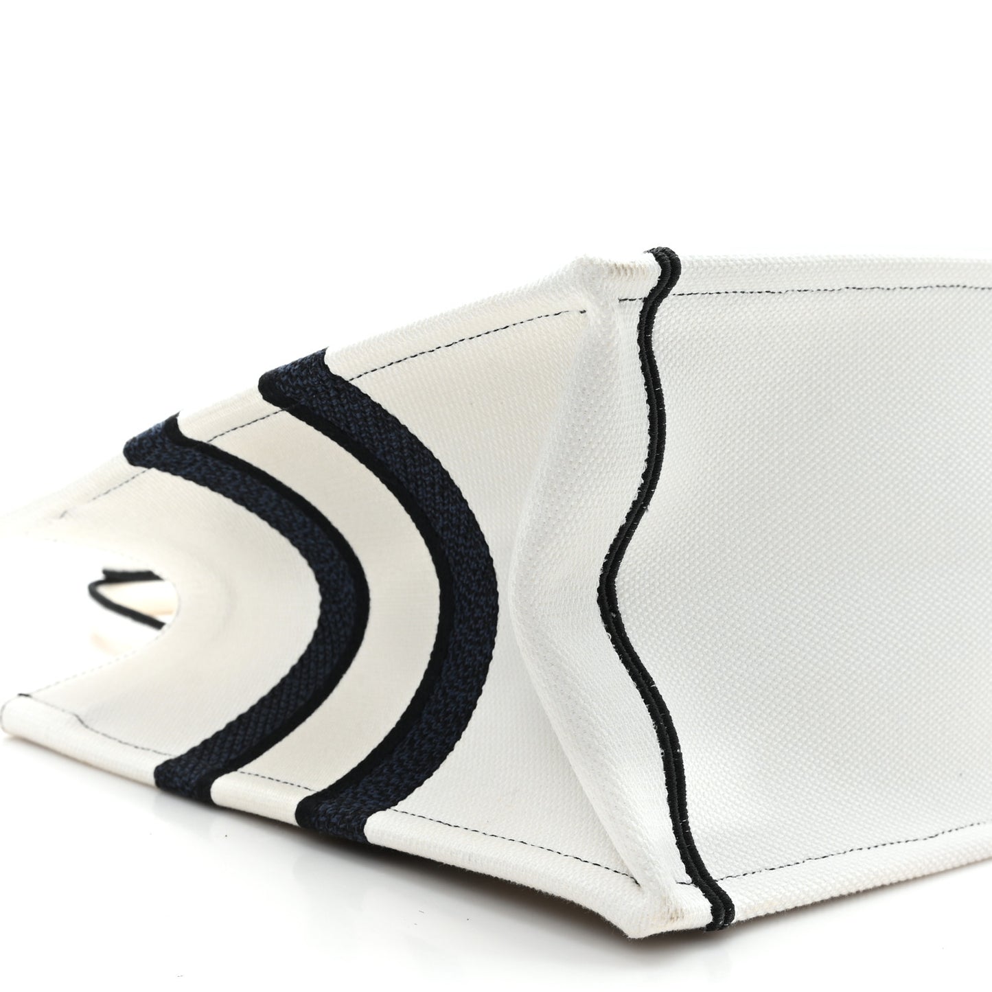 Canvas Embroidered Medium Miss Dior Graffiti Book Tote Navy White