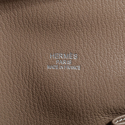 Hermes Taurillon Clemence Jypsiere 34 Etoupe 7 of 20
