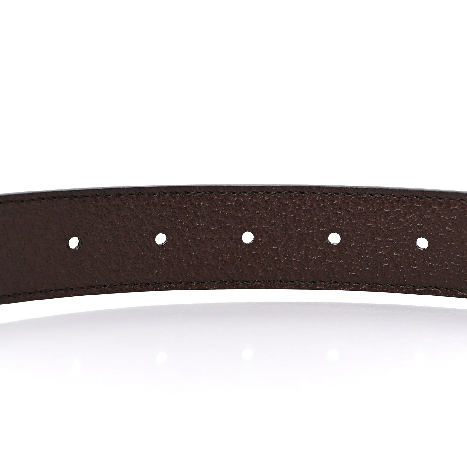 Gucci GG Supreme Monogram Textured Dollar Calfskin Squared Interlocking G 30mm Reversible Belt 90 36 Beige Ebony New Acero 4 of 4