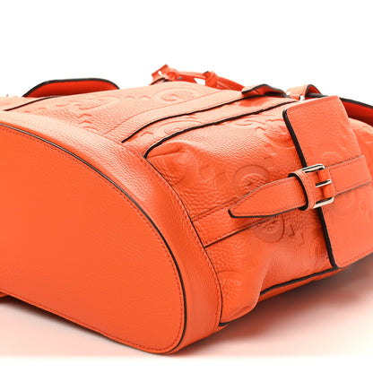 Gucci Piuma Calfskin Jumbo GG Embossed Double Buckle Backpack Good Orange 9 of 9