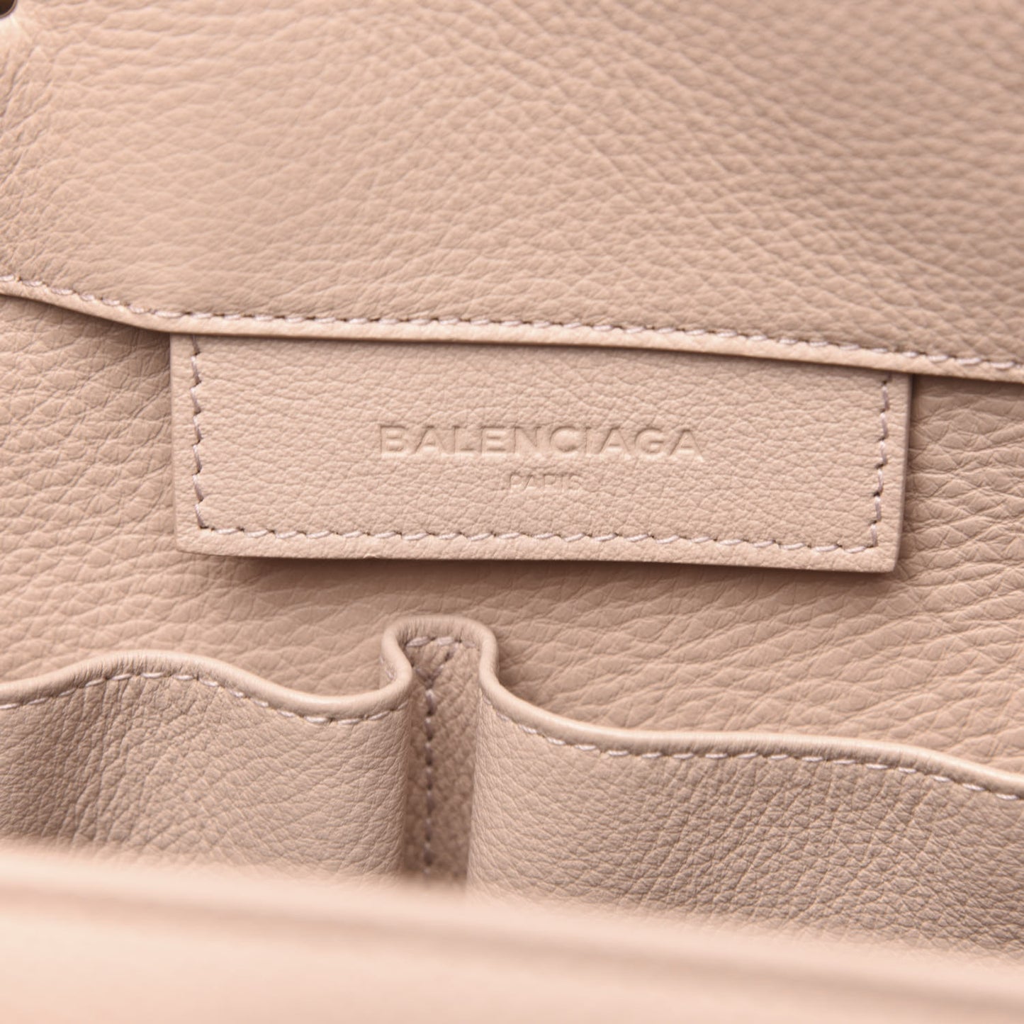 Grained Calfskin Gold Metallic Edge Hardware Papier A4 Tote Rose Poudre