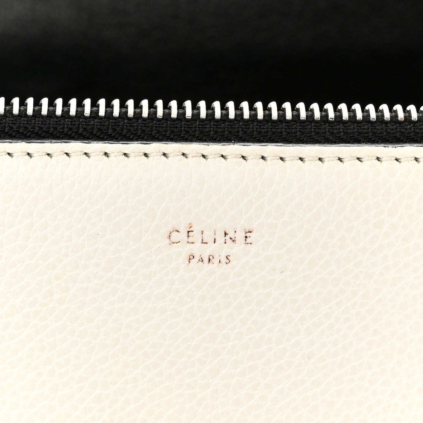 Grained Calfskin Medium Edge Shoulder Bag White