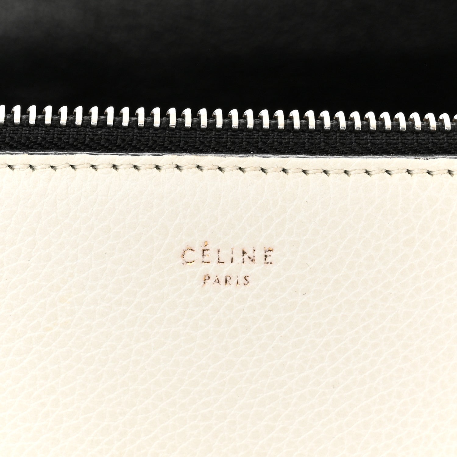 Celine Grained Calfskin Medium Edge Shoulder Bag White 6 of 13