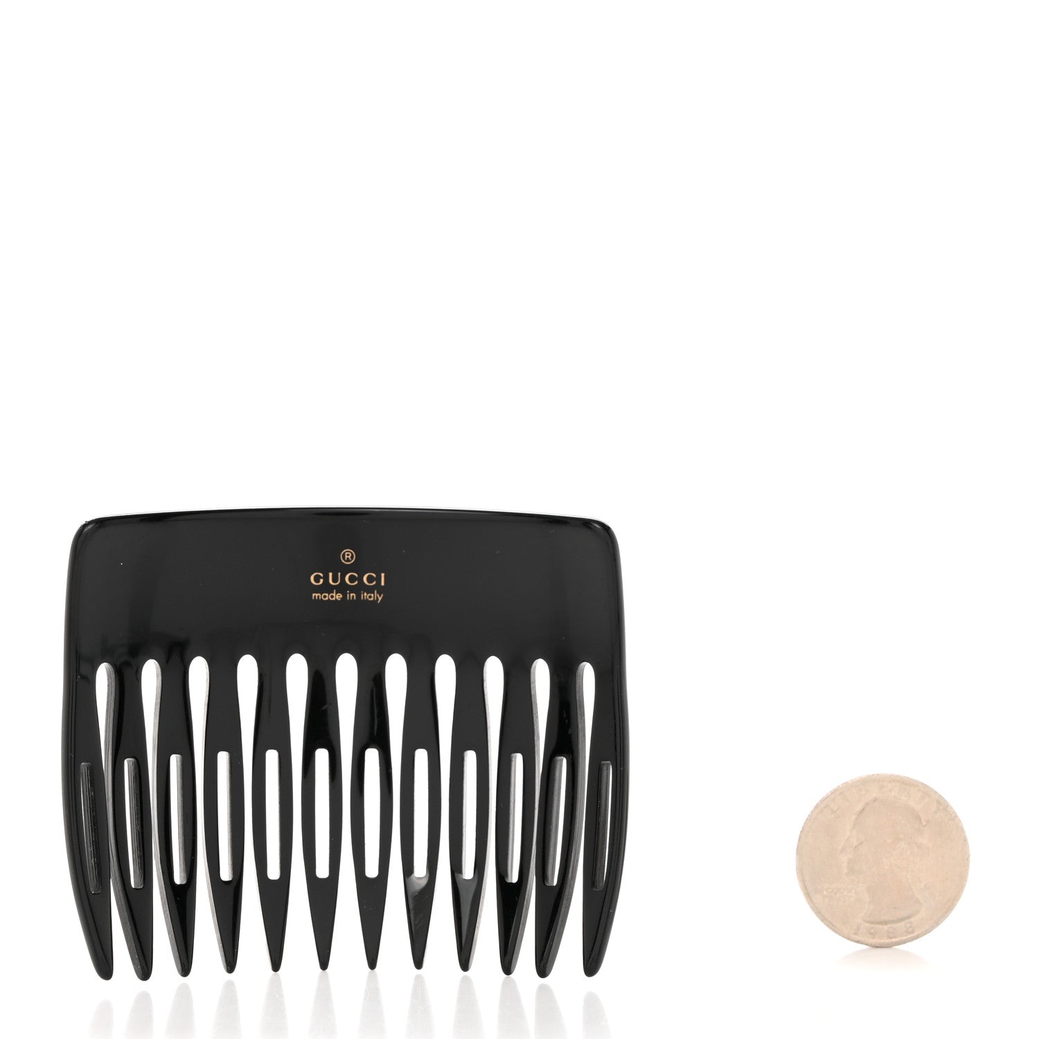 Gucci Resin Crystal Hair Comb Black 2 of 3