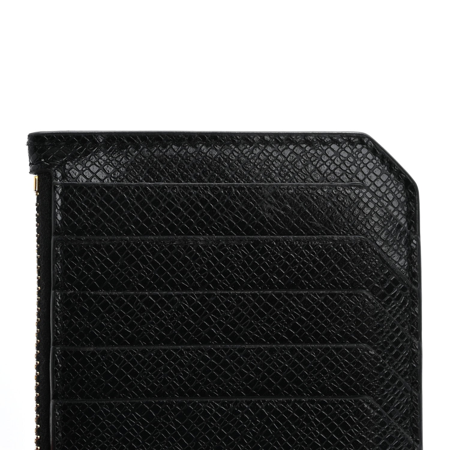 Saint Laurent Calfskin 5 Fragments Zip Pouch Card Holder Black 12 of 13