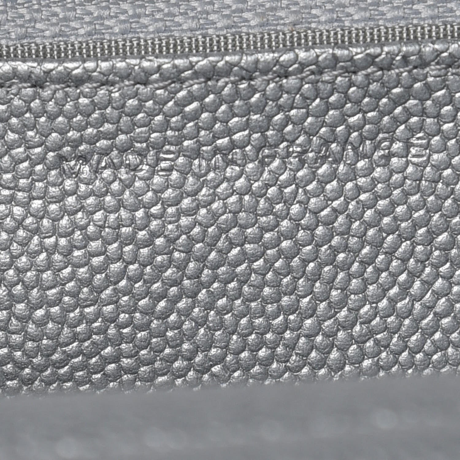 Chanel Metallic Caviar Chevron Quilted Vintage Mademoiselle Wallet On Chain WOC Silver 10 of 12
