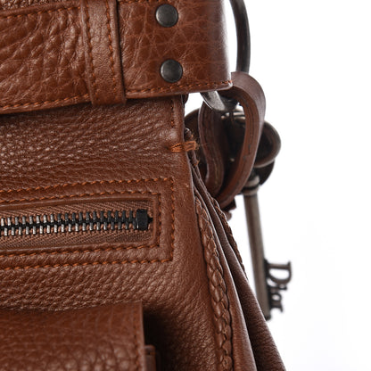 Christian Dior Calfskin Braided Gaucho Double Saddle Bag Brown 19 of 23